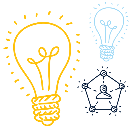 bulb and ideas icon